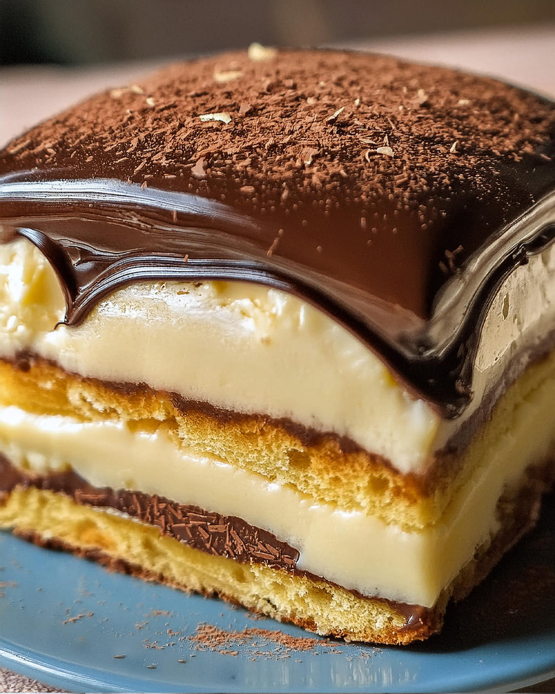 No-bake chocolate eclair cake for a fuss-free dessert option.