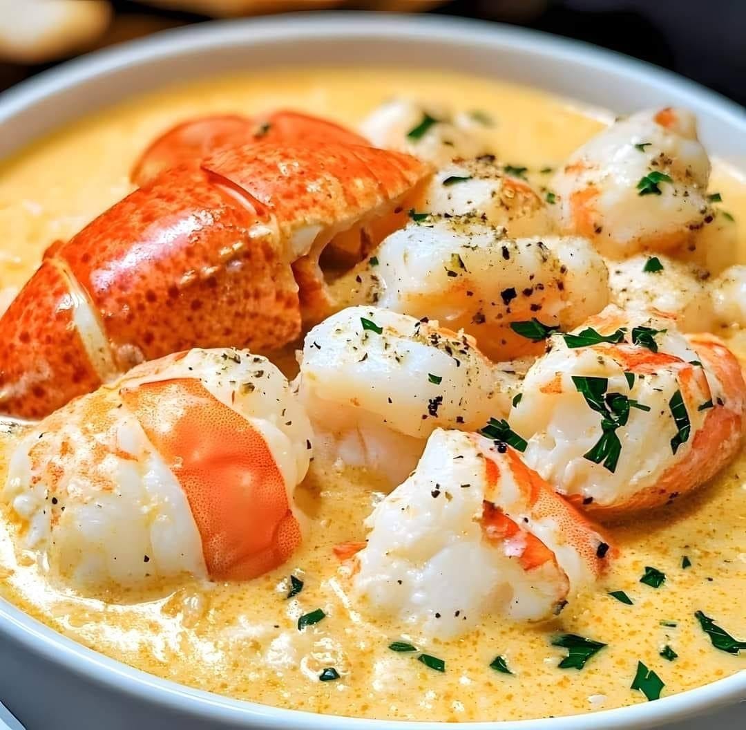 Seafood Bisque with Crab, Shrimp, and Lobster