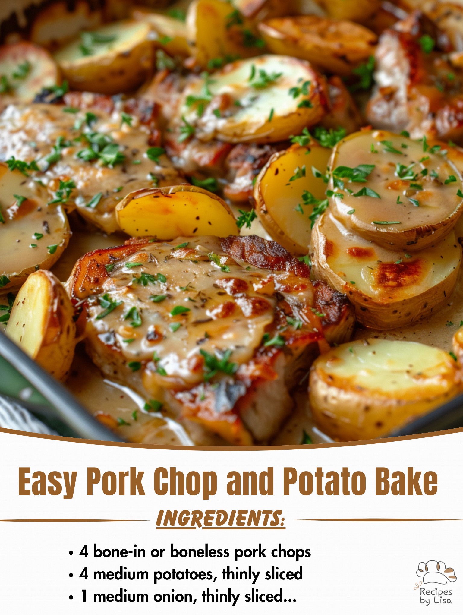 Easy Pork Chop and Potato Bake