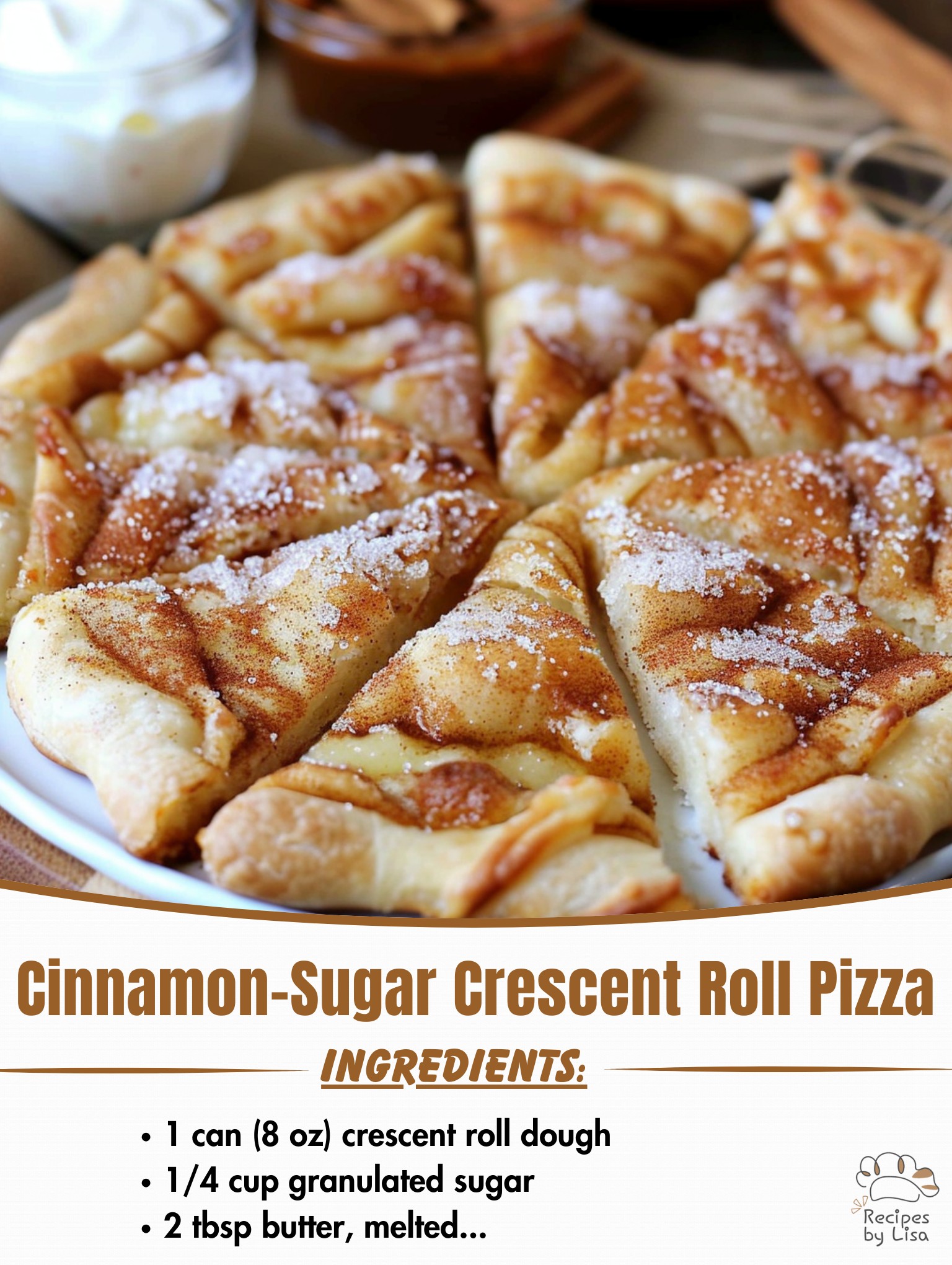 Cinnamon-Sugar Crescent Roll Pizza