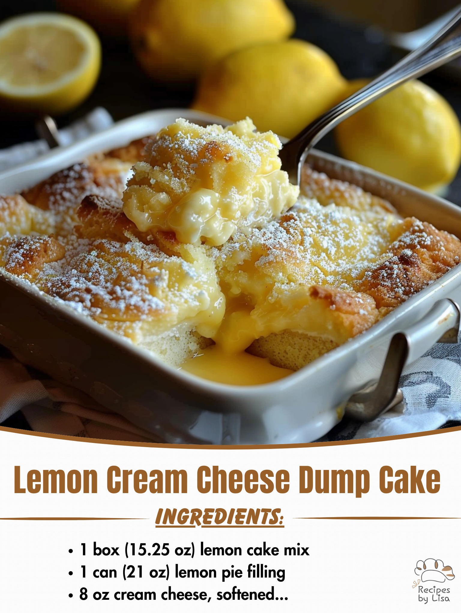 Lemon Cream Cheese Dump Cake