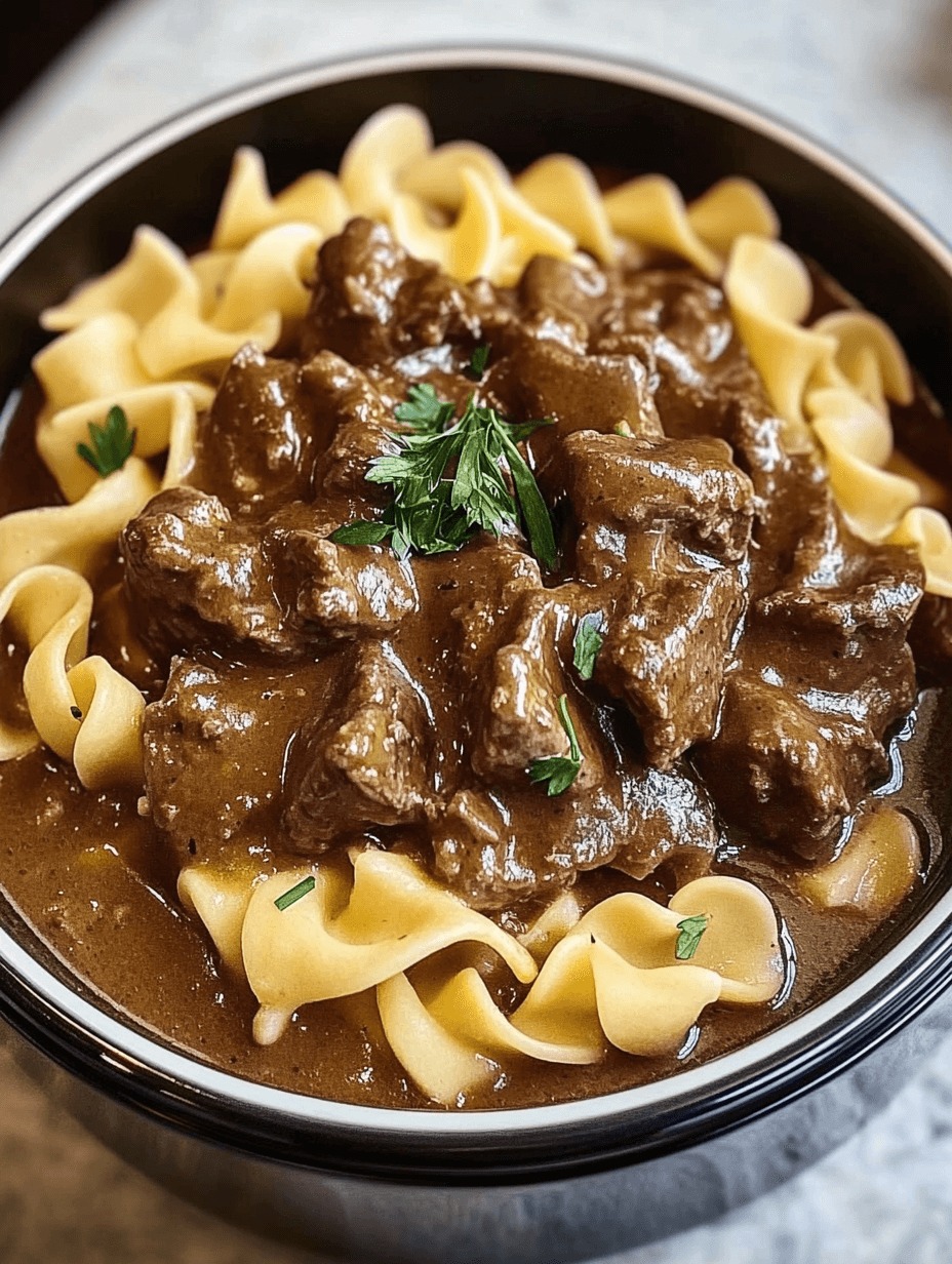 Slow Cooker Beef and Noodles