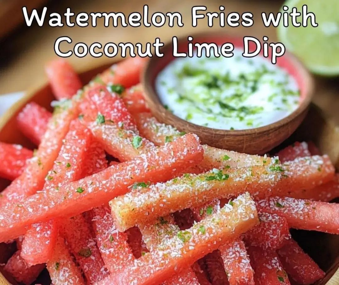 Watermelon Fries with Coconut Lime Dip