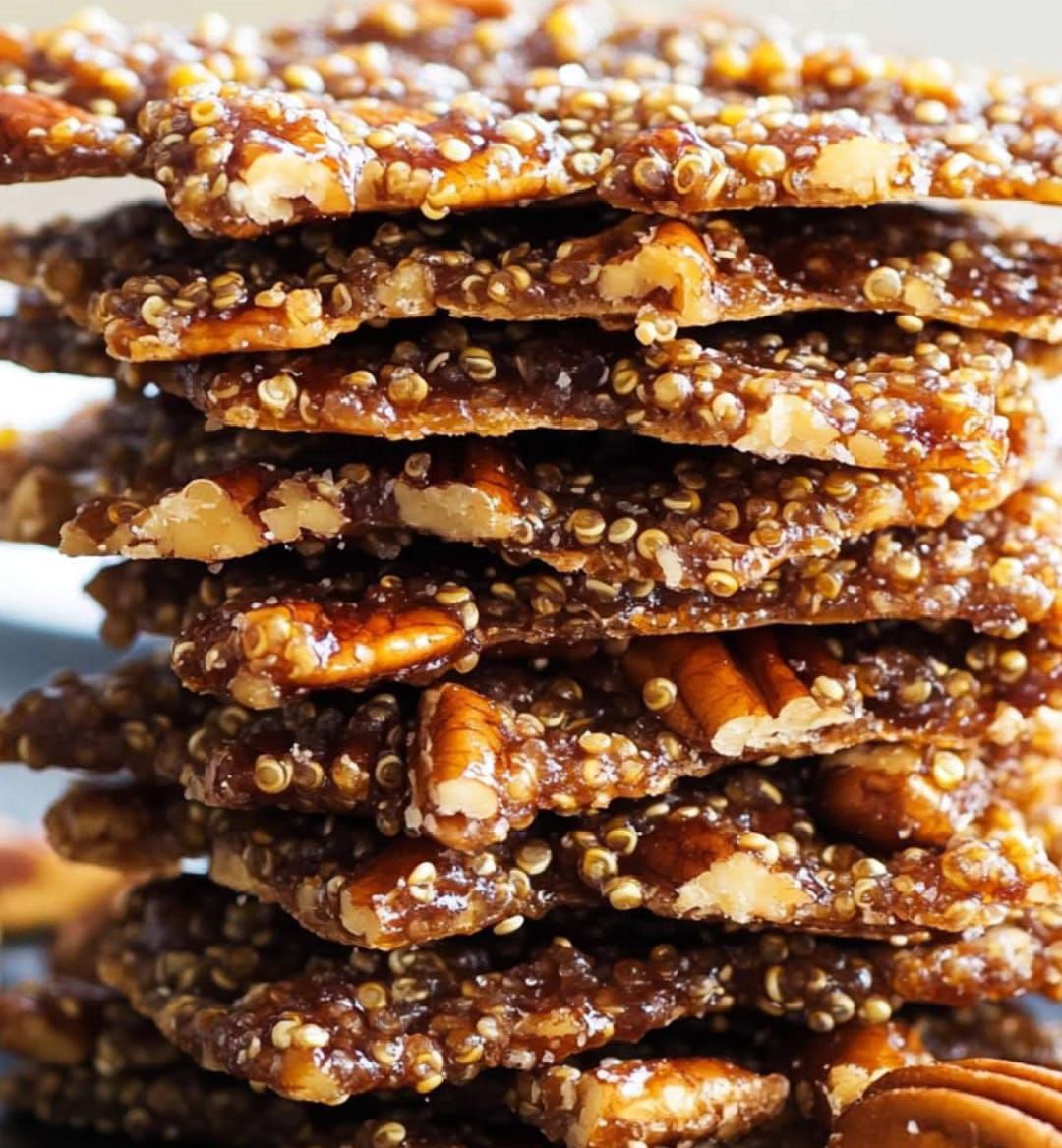 Easy Sea-Salted Quinoa Pecan Brittle