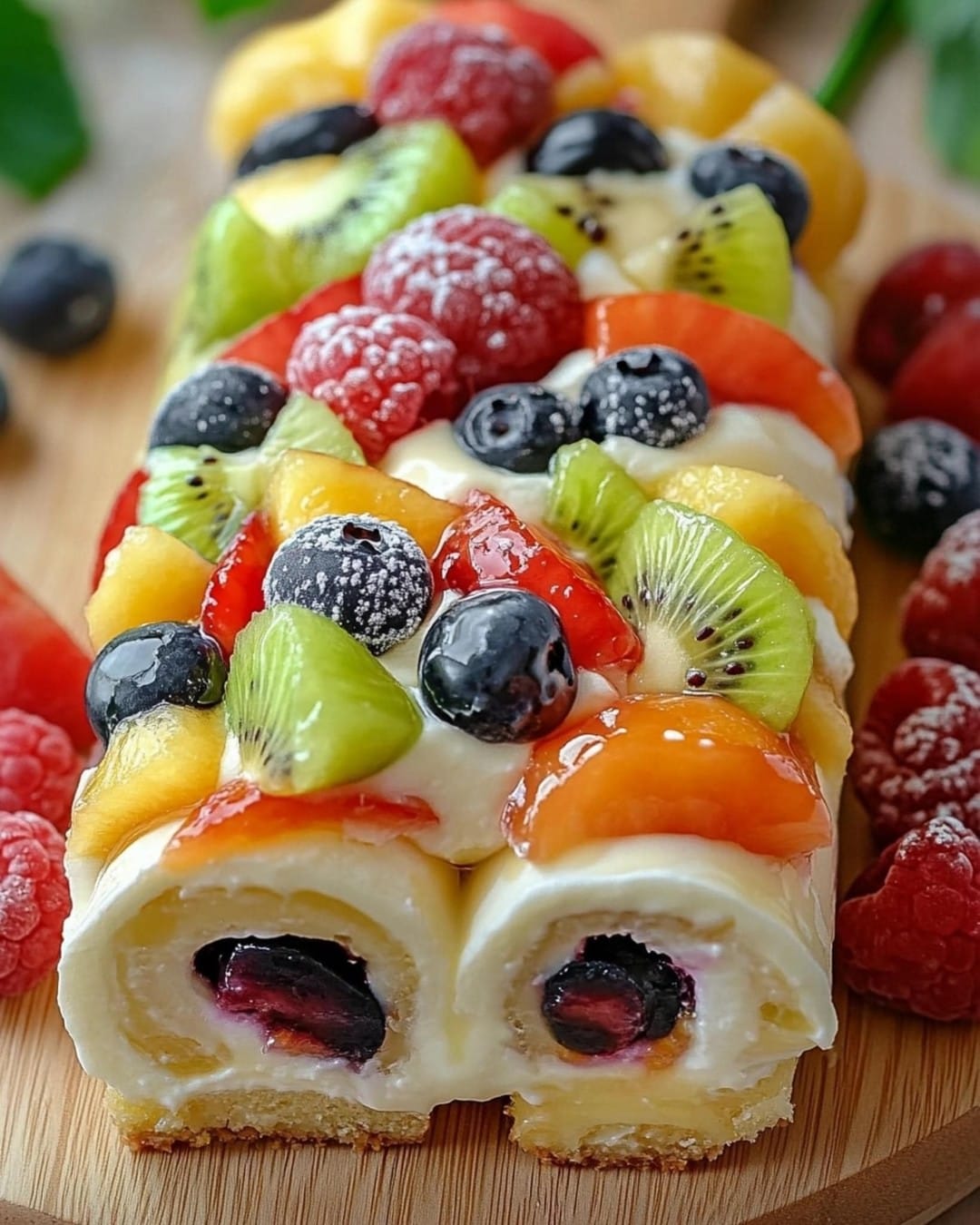 Cheesecake Fruit Salad Roll-Ups