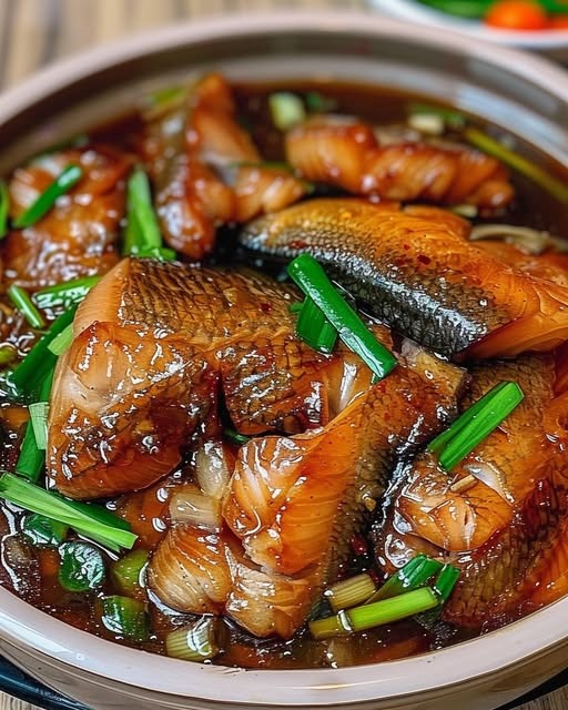 Tender Braised Fish with Ginger and Soy Sauce