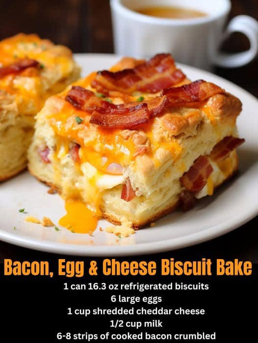 Bacon, Egg & Cheese Biscuit Bake