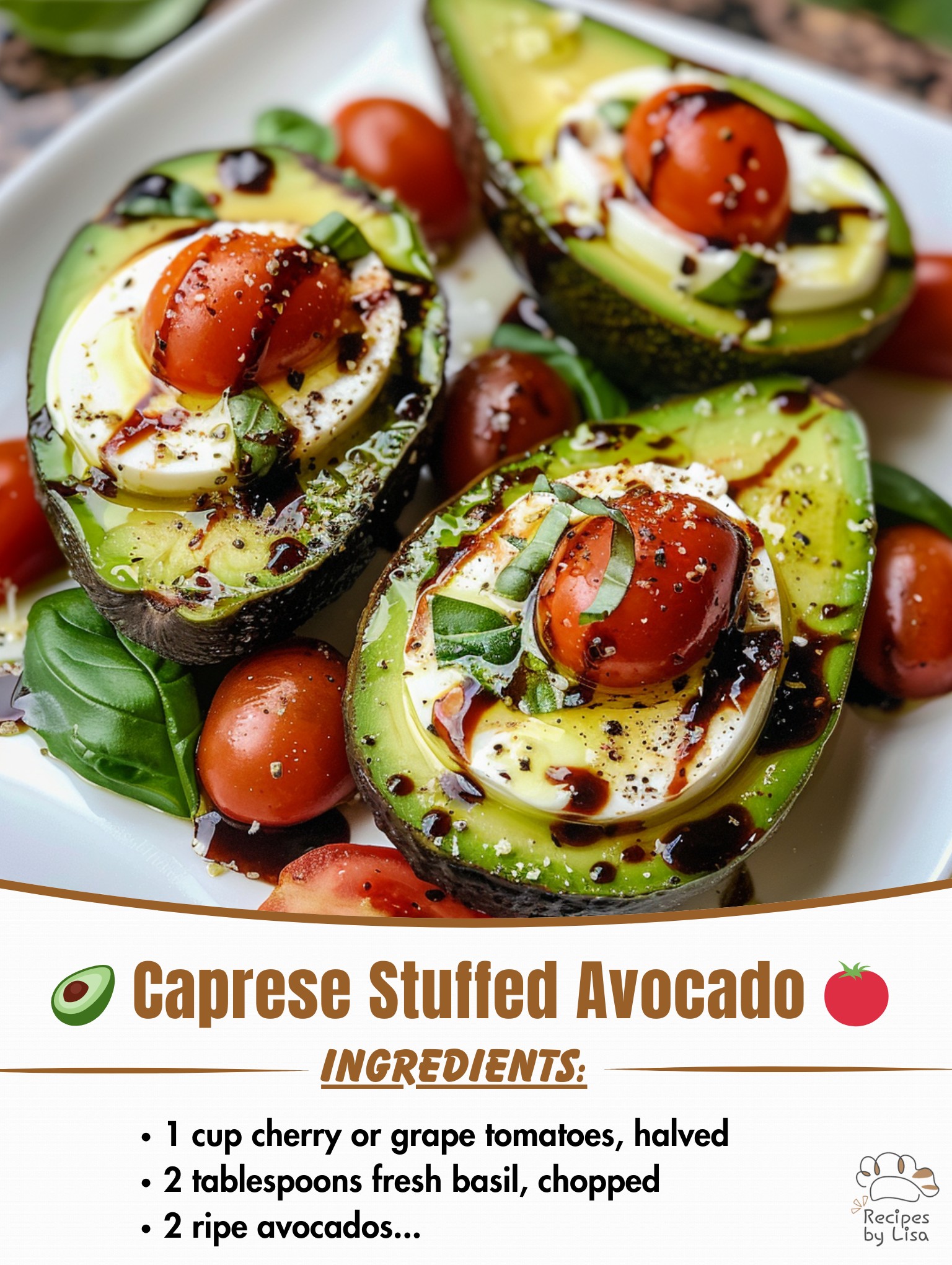 Caprese Stuffed Avocado