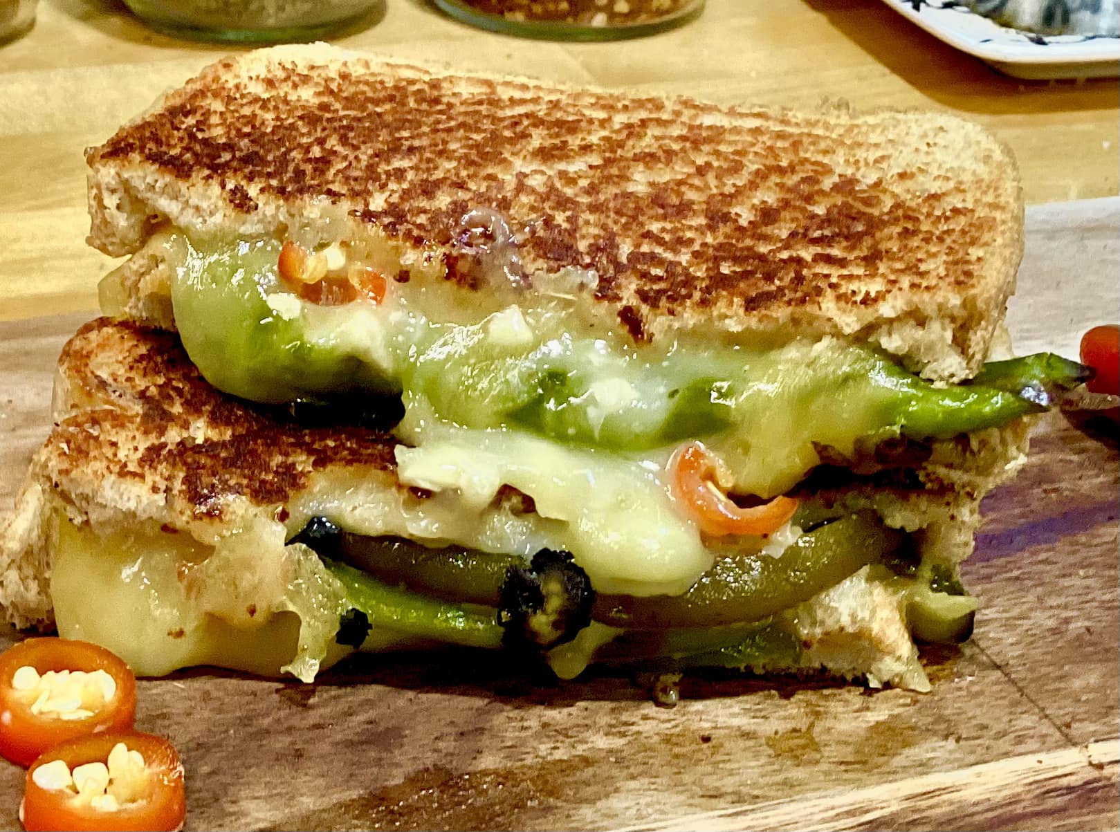 Hatch Chile Relleno Grilled Cheese