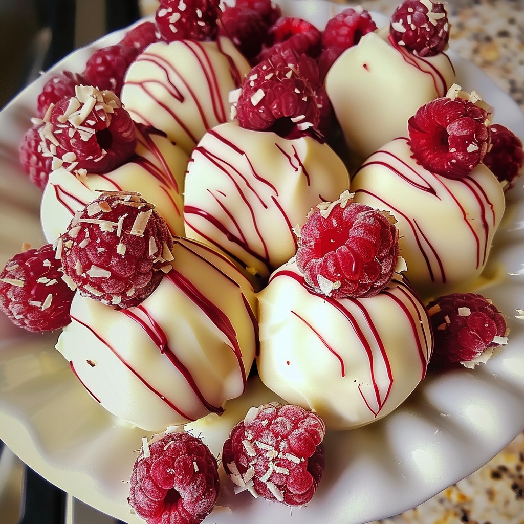 White Chocolate Raspberry Cheesecake Balls