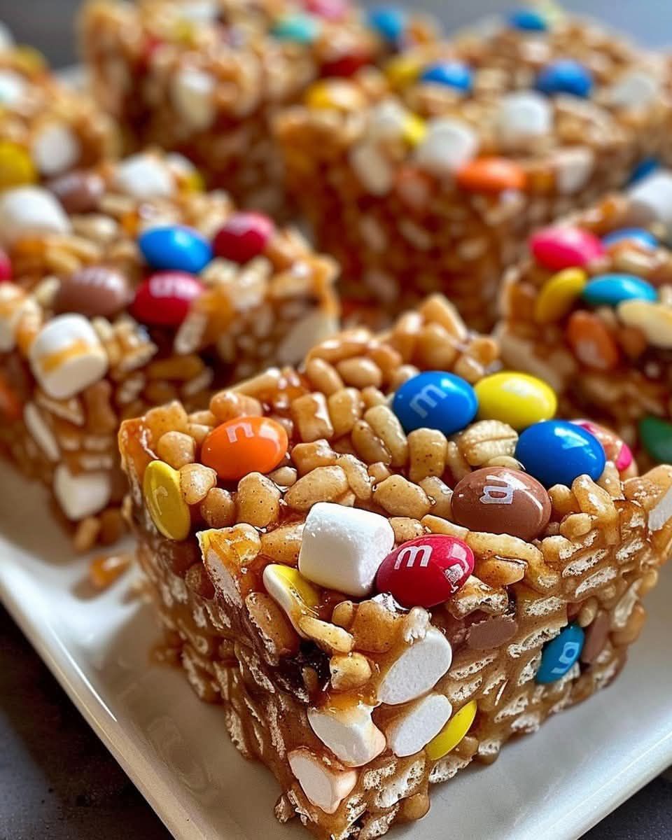 Candy Ribbon Crunch Bars