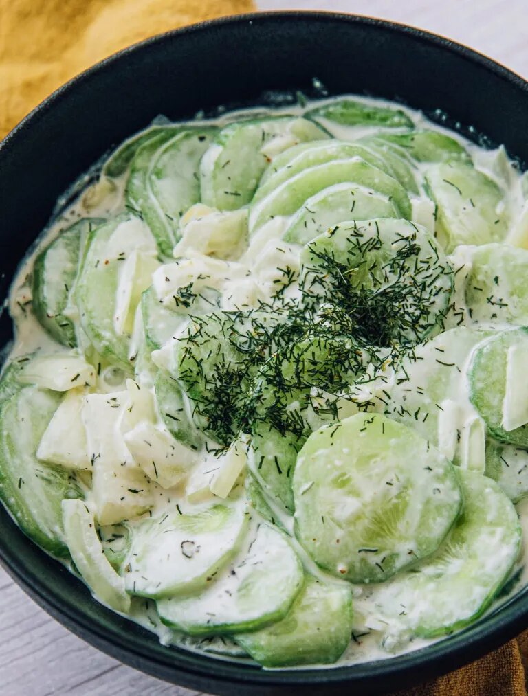 Dad’s Creamy Cucumber Salad