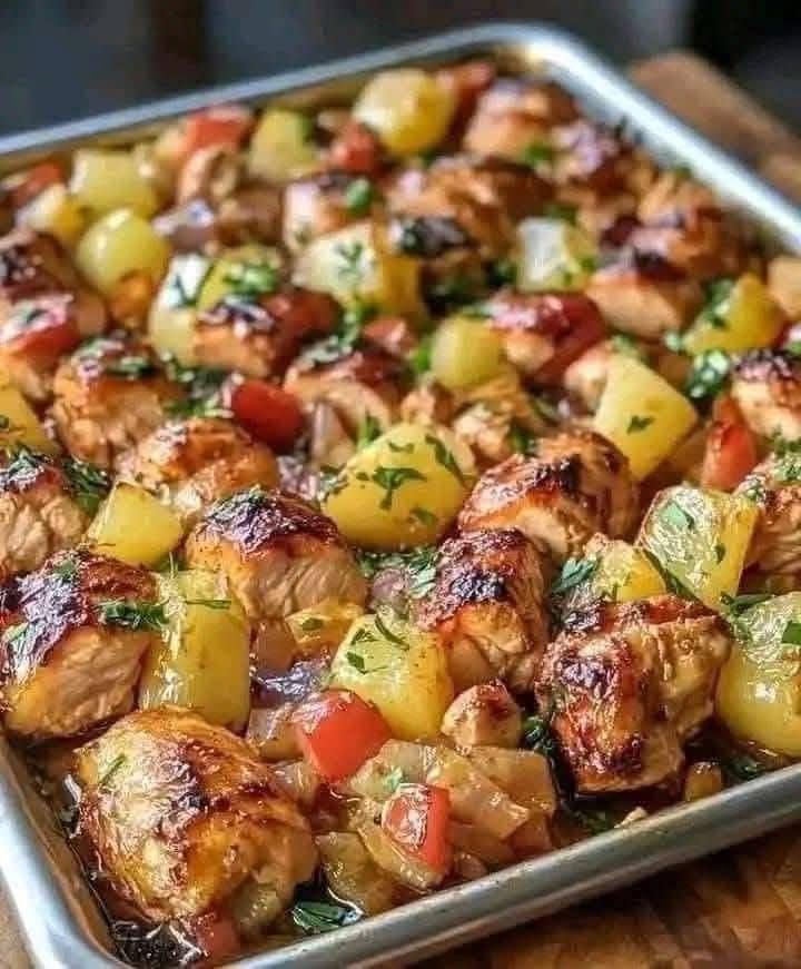 Hawaiian Chicken Sheet Pan