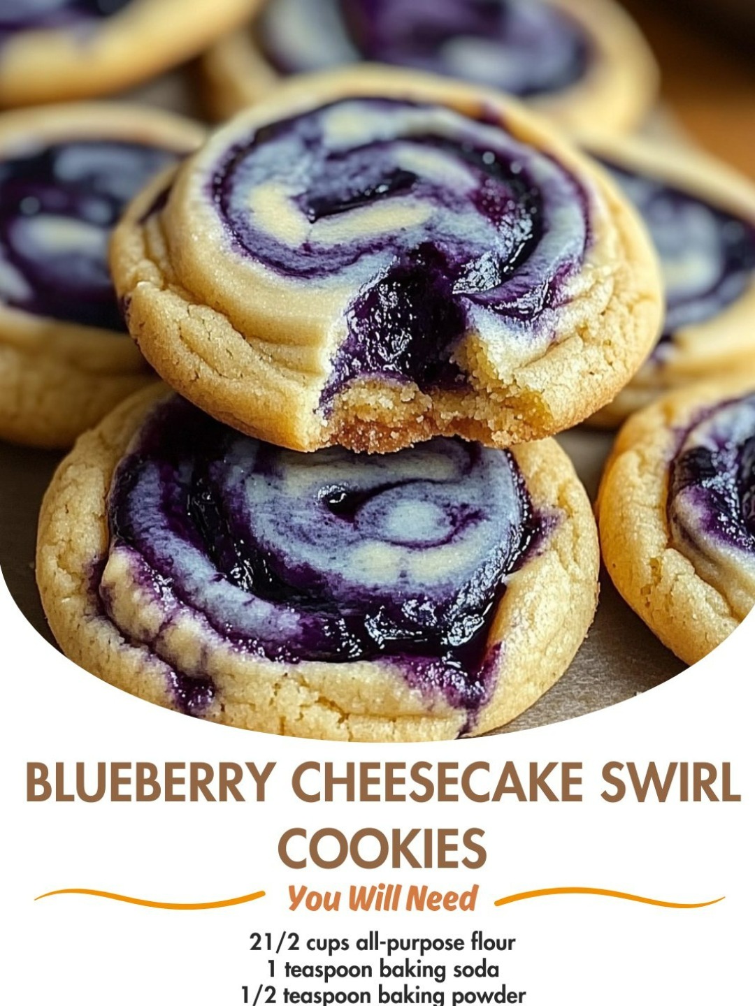 cBlueberry Cheesecake Swirl Cookies