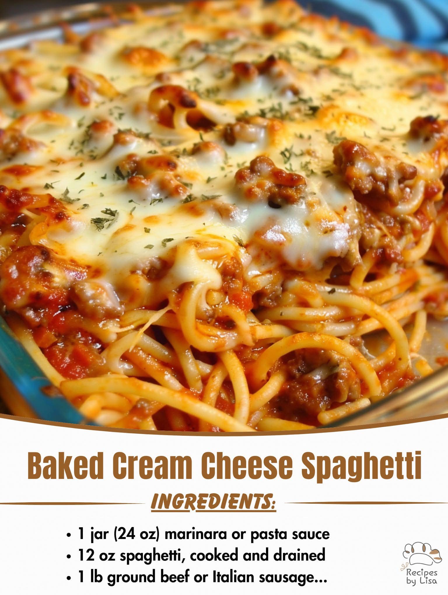 Baked Cream Cheese Spaghetti