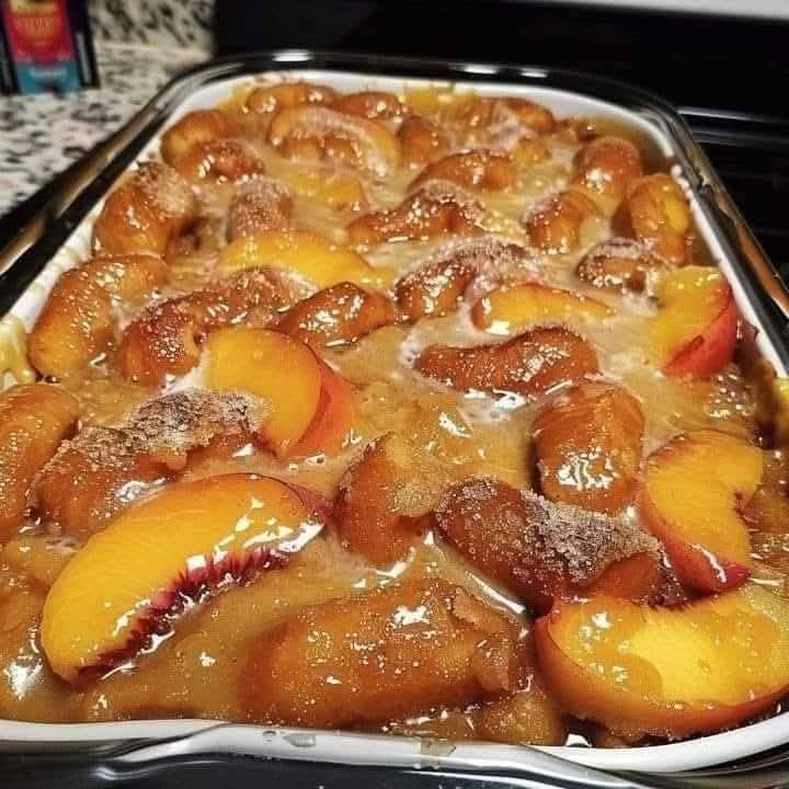 Old Time Oven Peach Cobbler!!