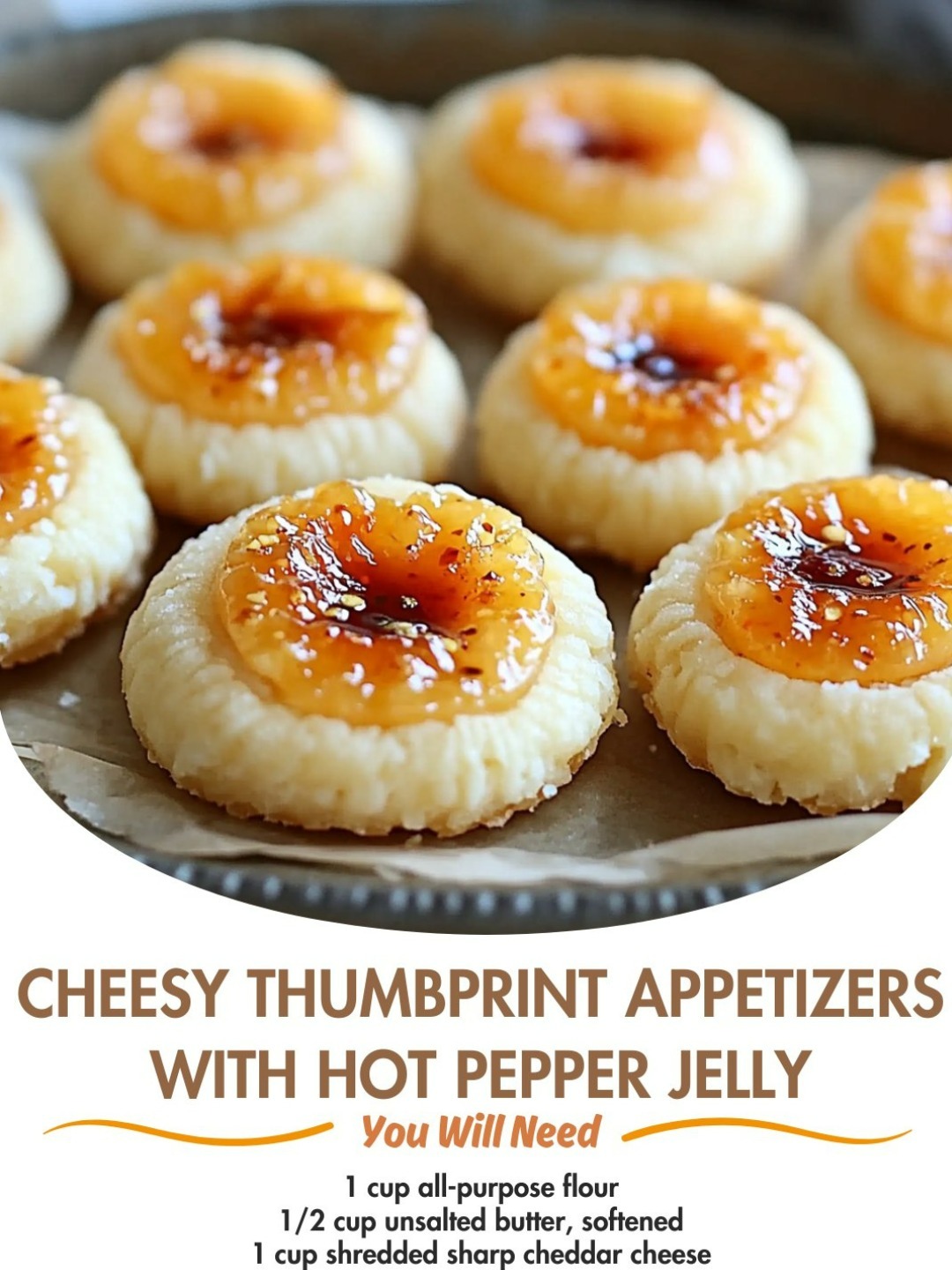 Cheesy Thumbprint Appetizers with Hot Pepper Jelly