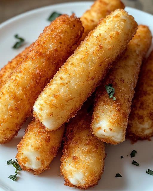 Homemade Fried Mozzarella Sticks