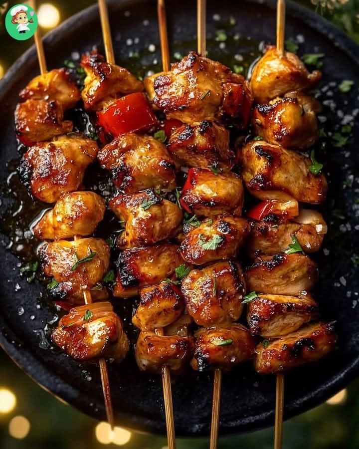 Honey Garlic Chicken Skewers