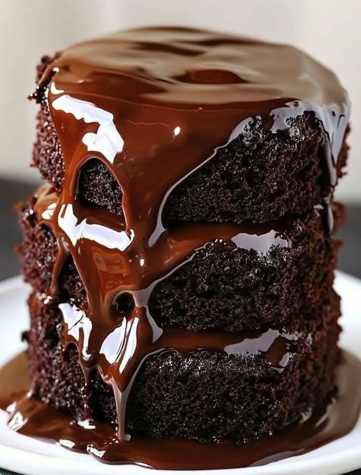 Super Moist Chocolate Cake with Chocolate Ganache