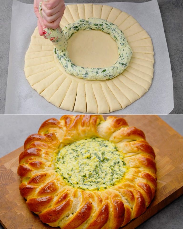 Sunflower cake with ricotta and spinach: the recipe for a tasty and spectacular savoury leavened product