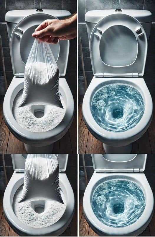 Bathrooms stay clean and smell fresh when you flush this powder down the toilet.