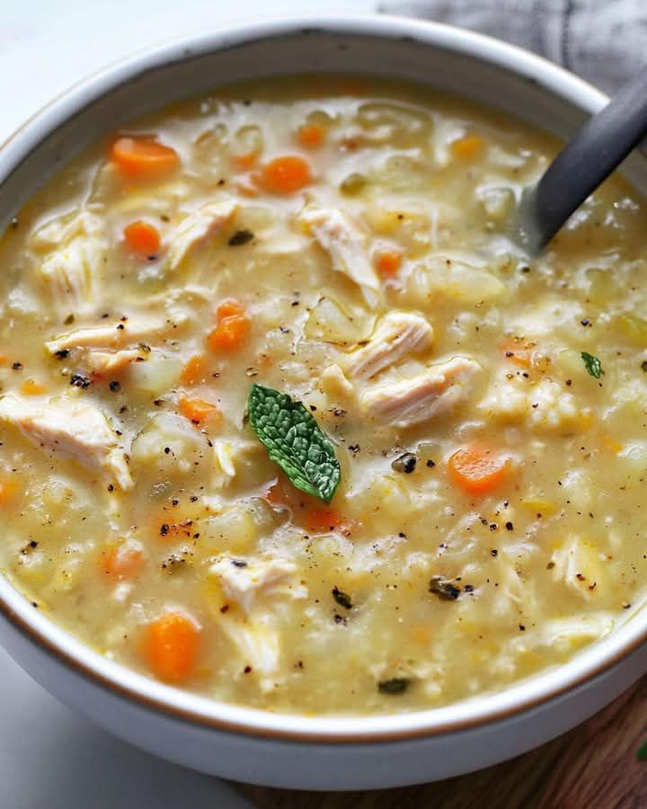 Chicken Alfredo Soup, serves 4