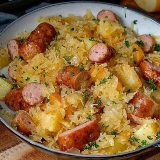 Sausage and Sauerkraut Skillet