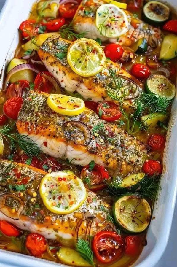 Mediterranean Baked Fish Recipe