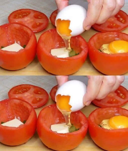 Egg in a Tomato Surprise: A Healthy Touch for Breakfast!