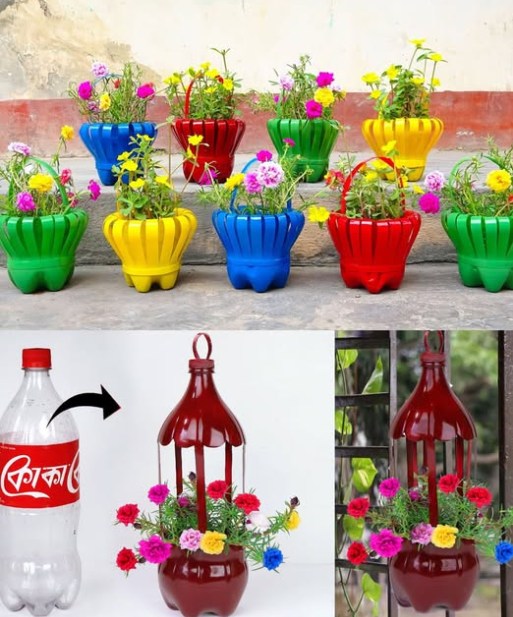 How to Recycle Plastic Bottles into Beautiful House-Shaped Pots