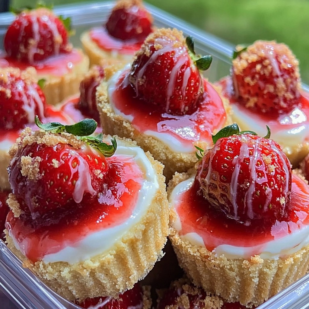 Strawberry Crunch Mini Cheesecake Bites