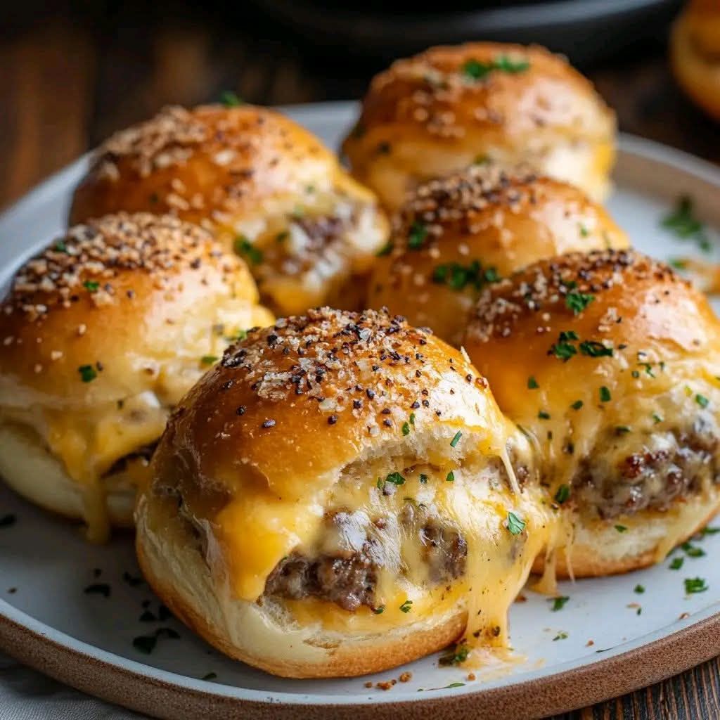 Cheesy Garlic Parmesan Burger Bombs