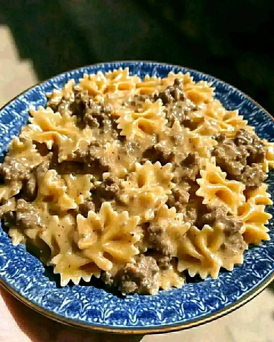 Velveeta Beef Bowtie Pasta