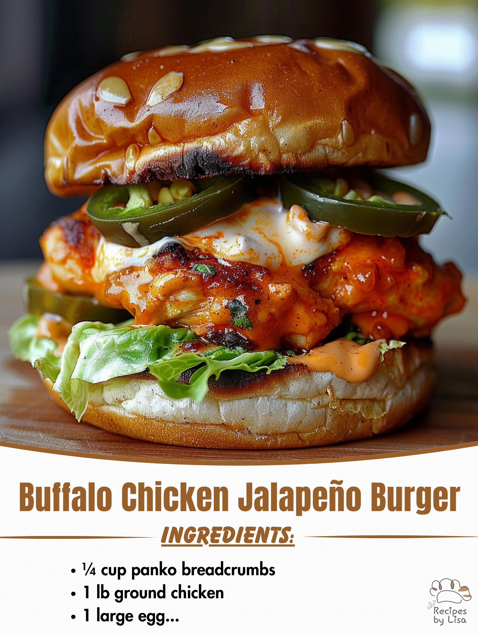 Buffalo Chicken Jalapeño Burger