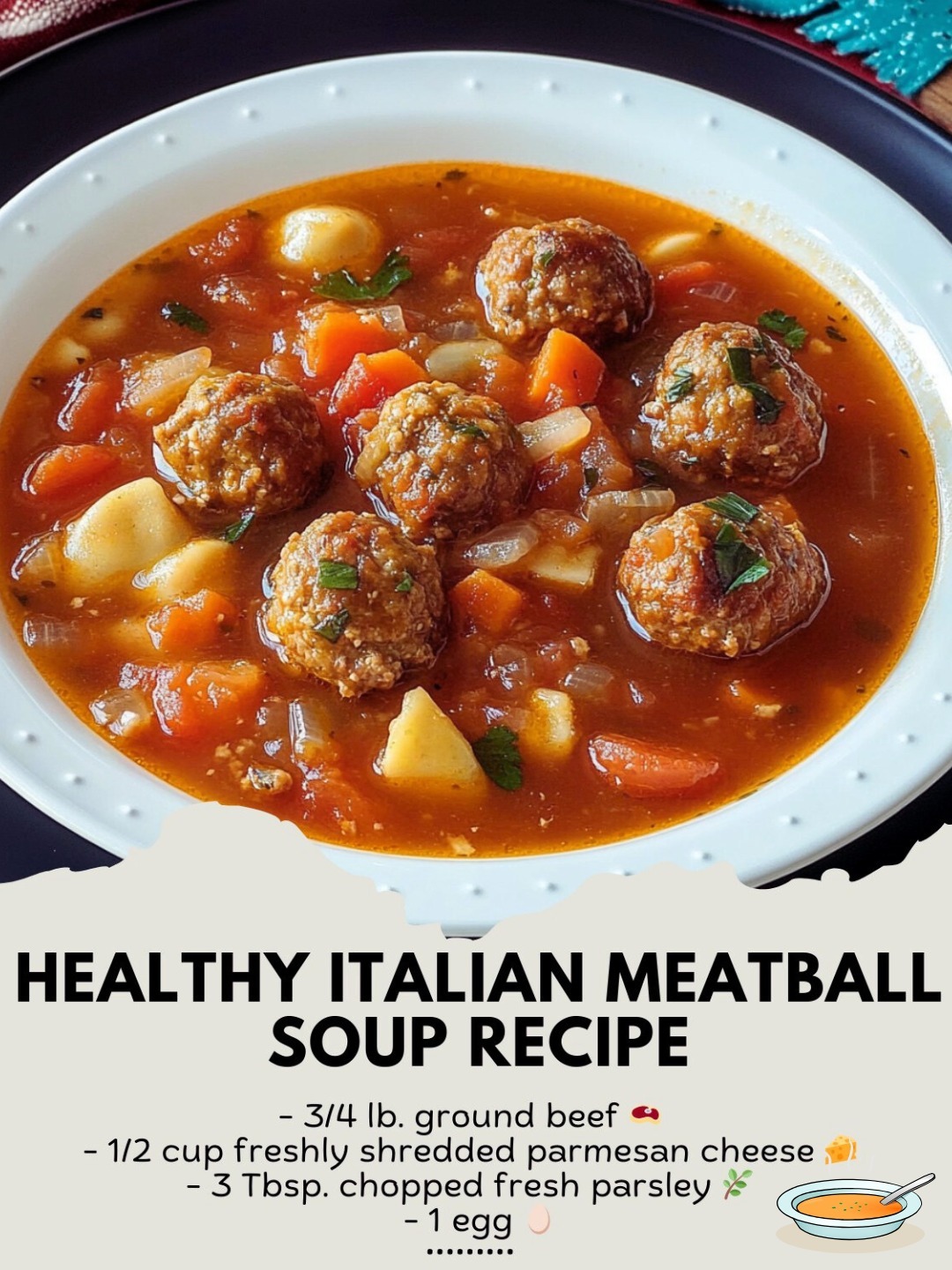 Healthy Italian Meatball Soup Recipe