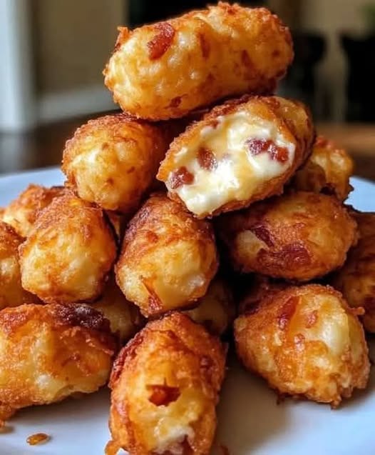 Bacon and Cheese Stuffed Tater Tots