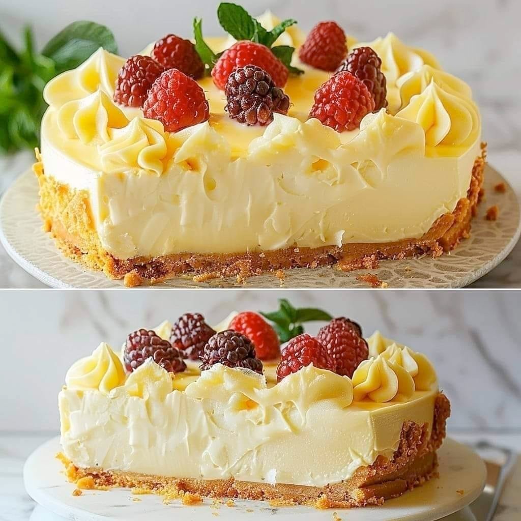 Elegant White Chocolate Raspberry Cheesecake