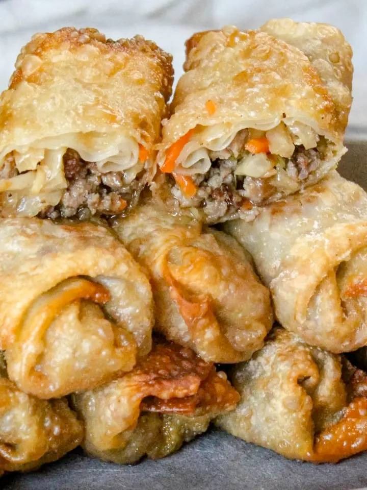 crispy golden brown egg rolls