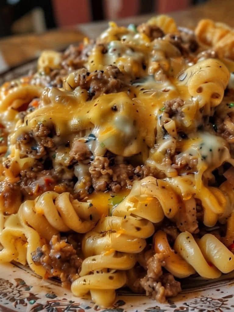 Cheesy Sloppy Cheeseburger Pasta