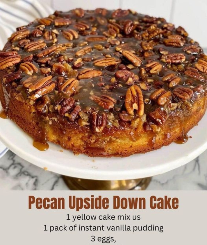 This cake will steal the show with caramel pecan magic!