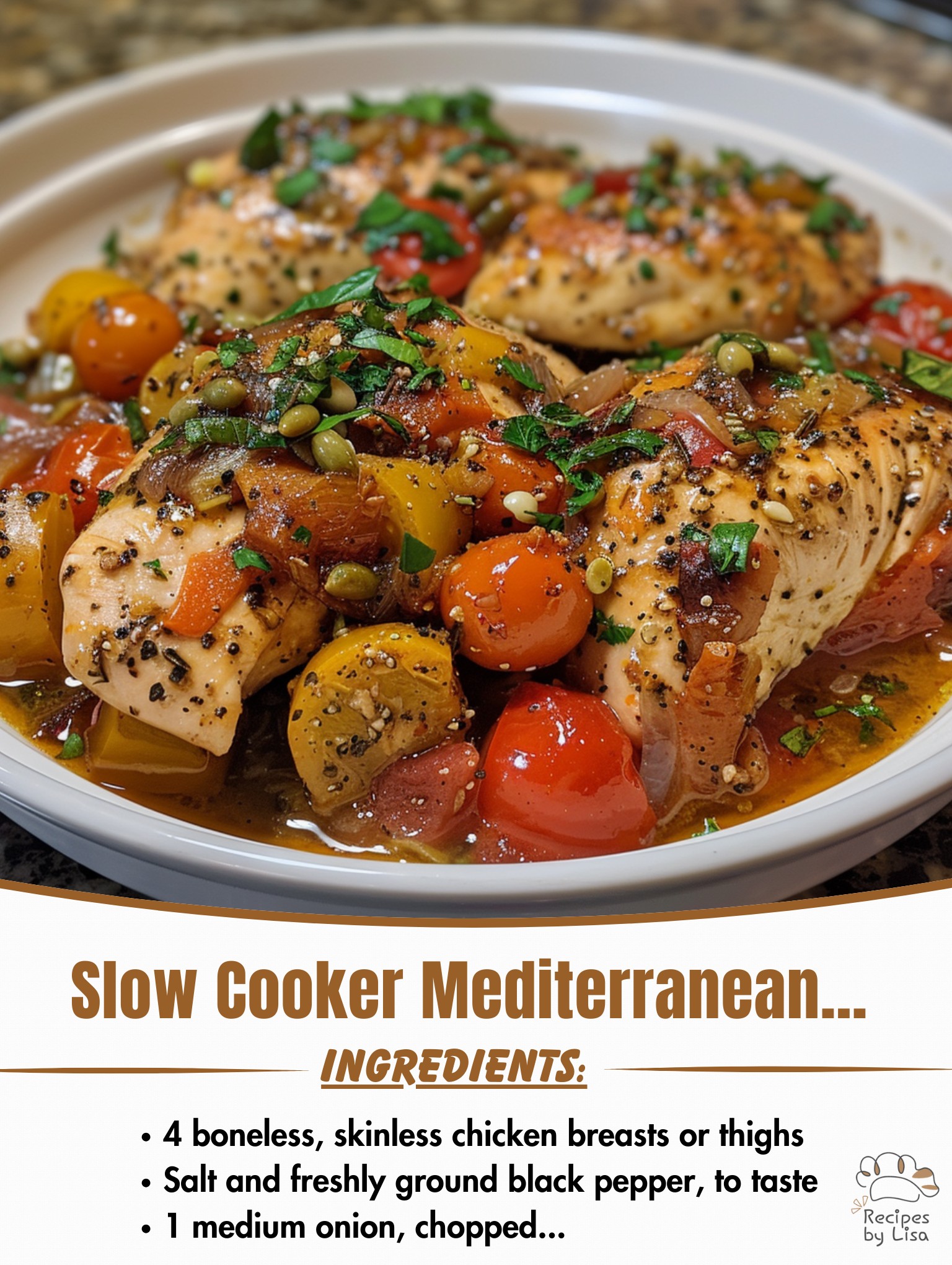 Slow Cooker Mediterranean Chicken