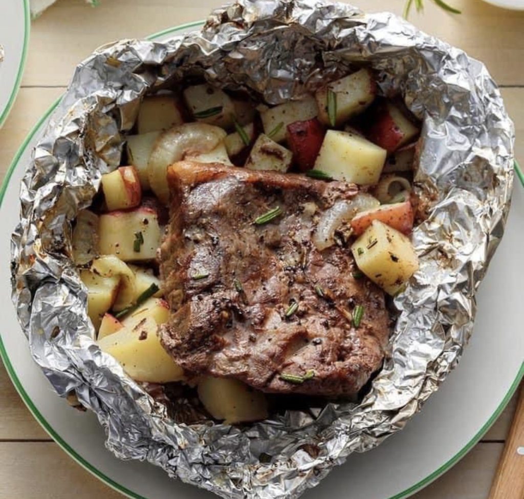 Garlic Butter Steak and Potato Foil Packets