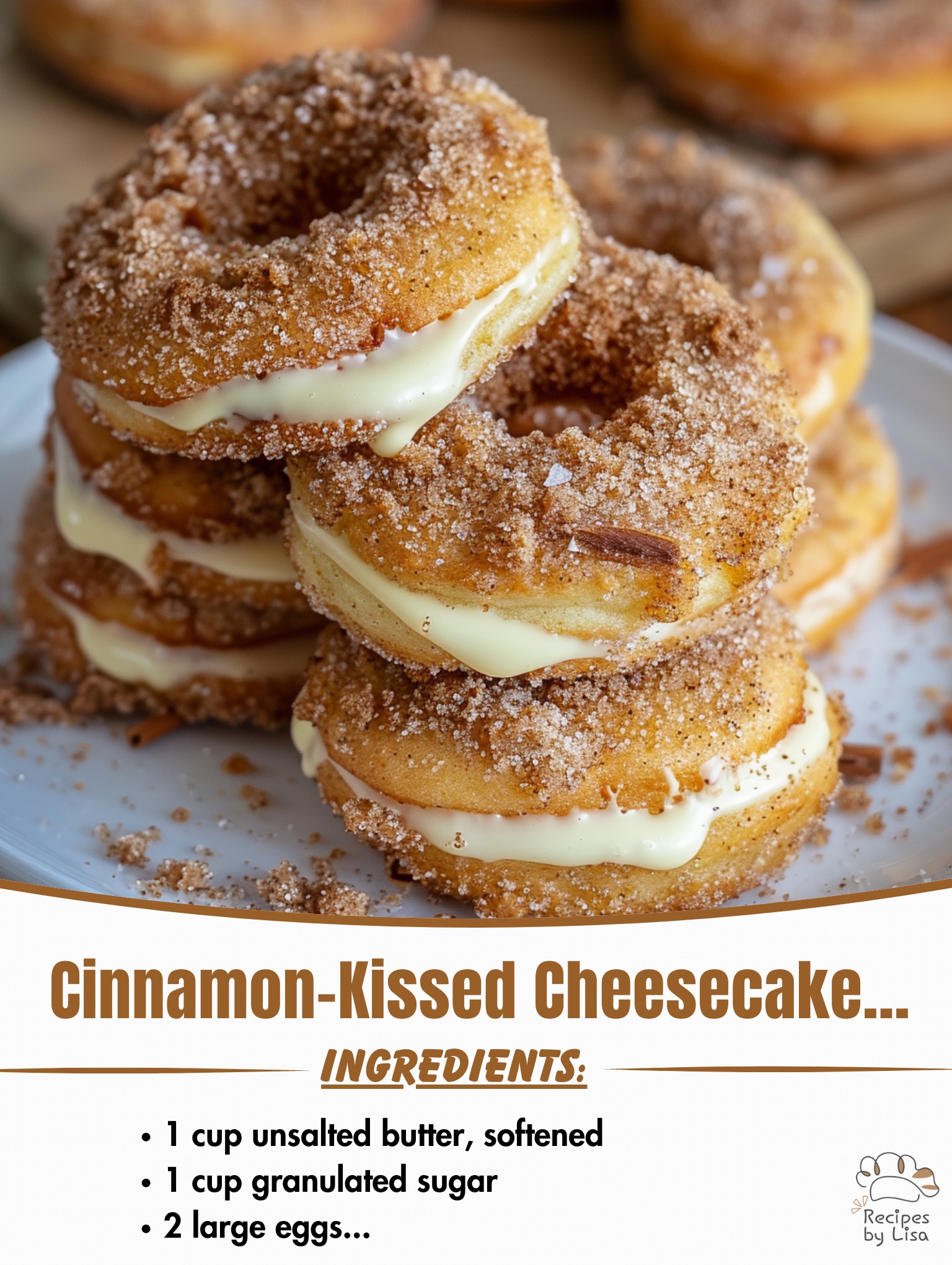 Cinnamon-Kissed Cheesecake Donut Cookies