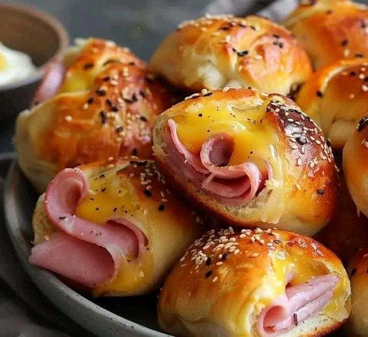 Ham and Cheese Sandwich Bread Rolls