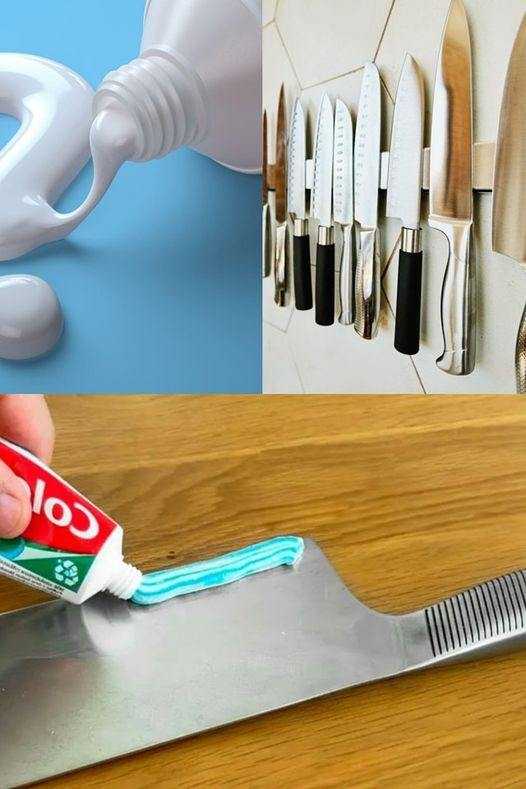 Why do you have to put toothpaste on the kitchen knife?