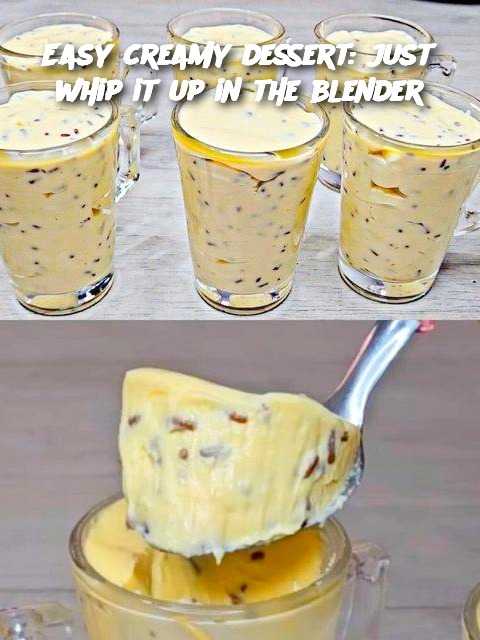 Easy creamy dessert: just whip it up in the blender