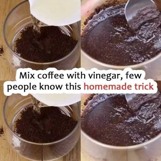 Mix coffee and vinegar