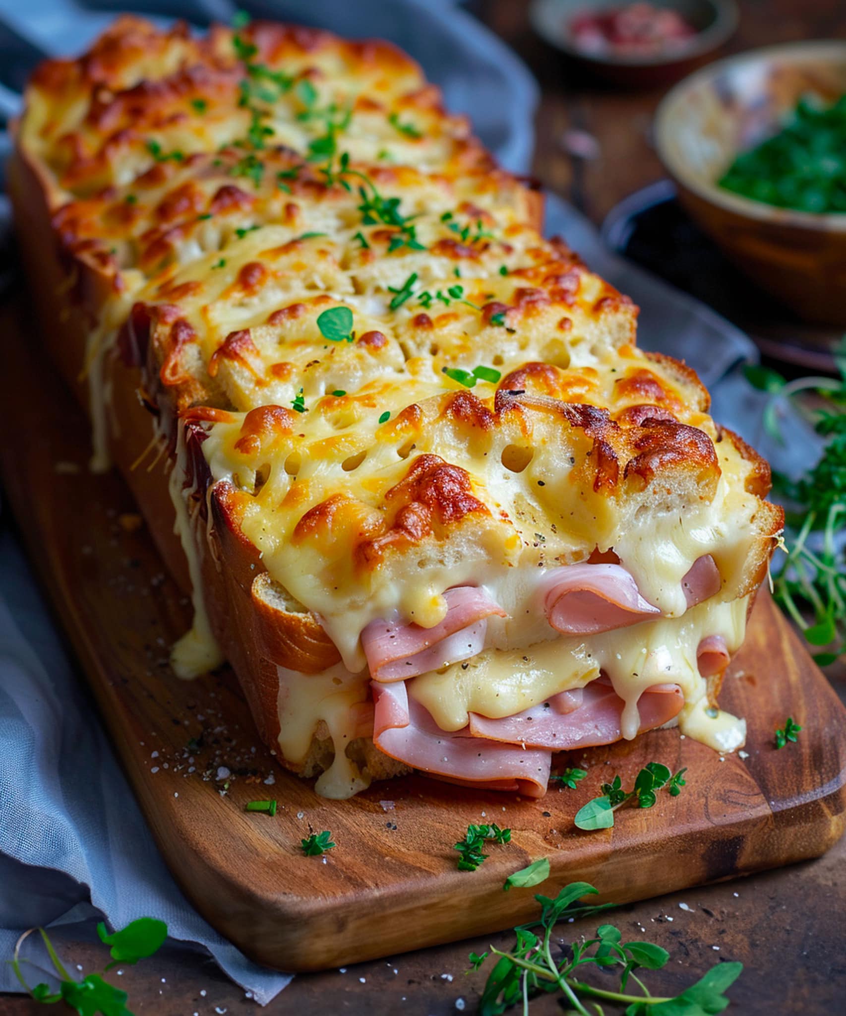 Gourmet Ham and Cheese Croque-Cake