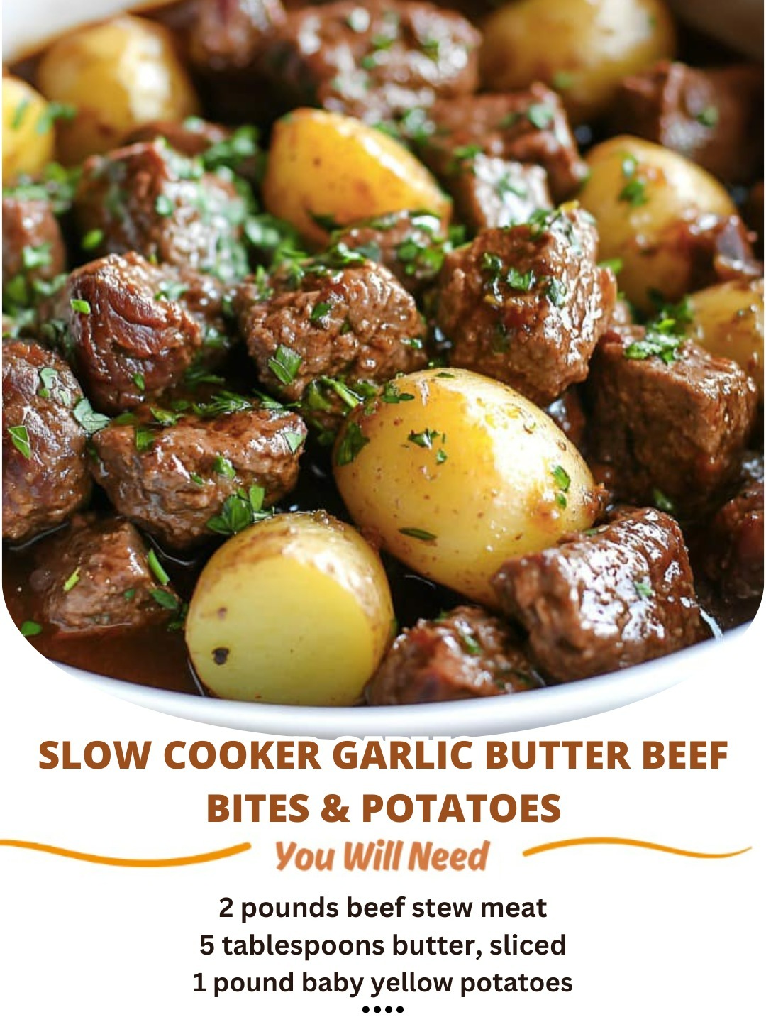 Slow Cooker Garlic Butter Beef Bites & Potatoes: A Melt-in-Your-Mouth Comfort Meal